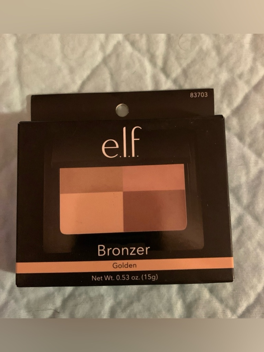 1-ELF Bronzer #83703 GOLDEN Bronzer Quad Powder Compact W/ Mirror RARE/SeePics